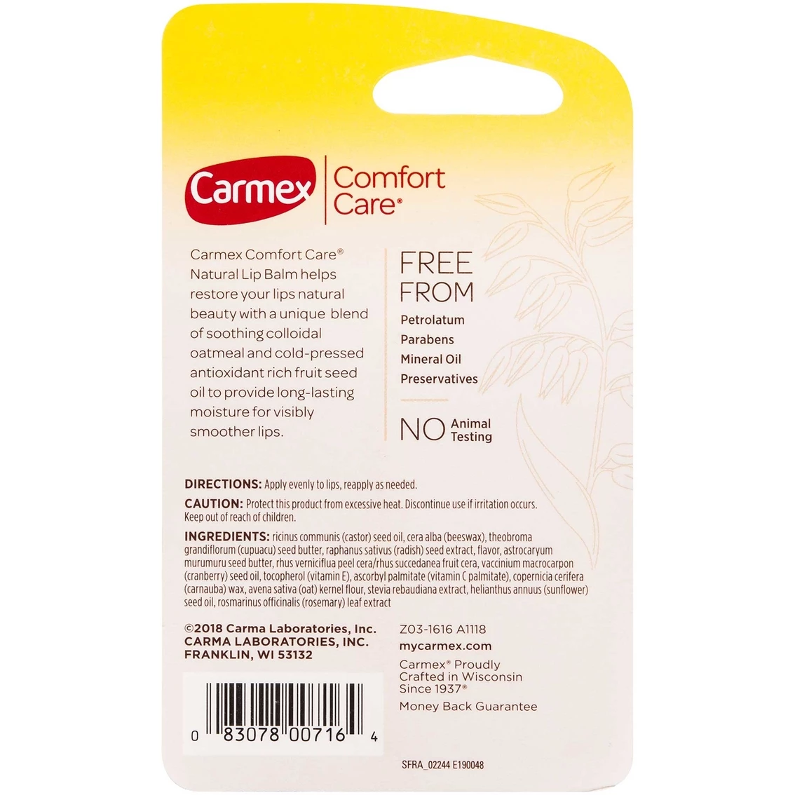 Cheapest 🤩 Carmex Comfort Care Colloidal Oatmeal Lip Balm 🌟 - Image 2