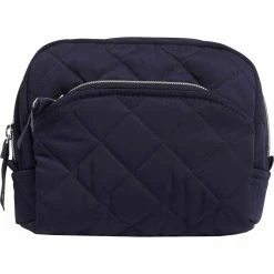 Deals 😉 Vera Bradley Medium Cosmetic Bag, Performance Twill, Classic Navy ❤️
