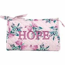 Outlet 🛒 Vera Bradley Happiness Returns Pink Trapeze Cosmetic ✔️